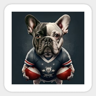 French Bulldog playing football Sticker